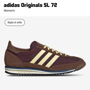 adidas Originals SL 72- in Maroon/Almost Yellow/Preloved Brown